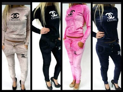 chanel sweat suit|chanel sweatpants.